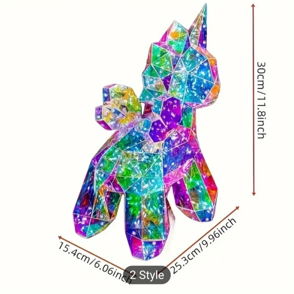 NEW! Colorful Lighted Unicorn! Fabulous! Night Light With LED RGB Lights - Picture 3 of 3